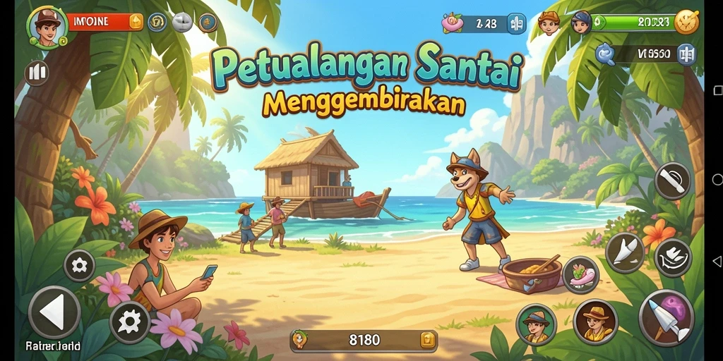 Tampilan menarik gameplay 8180 yang menyenangkan dan penuh warna.
