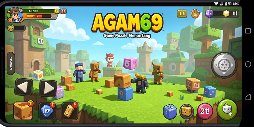 Screenshot AGAM69 menampilkan gameplay puzzle yang menarik dan seru.