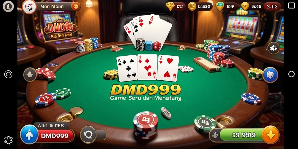 Tampilan menarik gameplay Poker DMD999 dengan animasi halus.