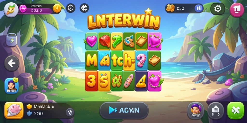 Tampilan gameplay LNTERWIN yang seru dan penuh warna.