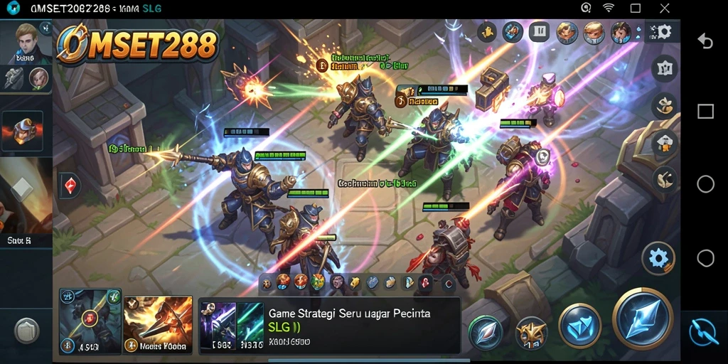 Tangkapan layar gameplay OMSET288 yang menunjukkan strategi pembangunan yang menarik.