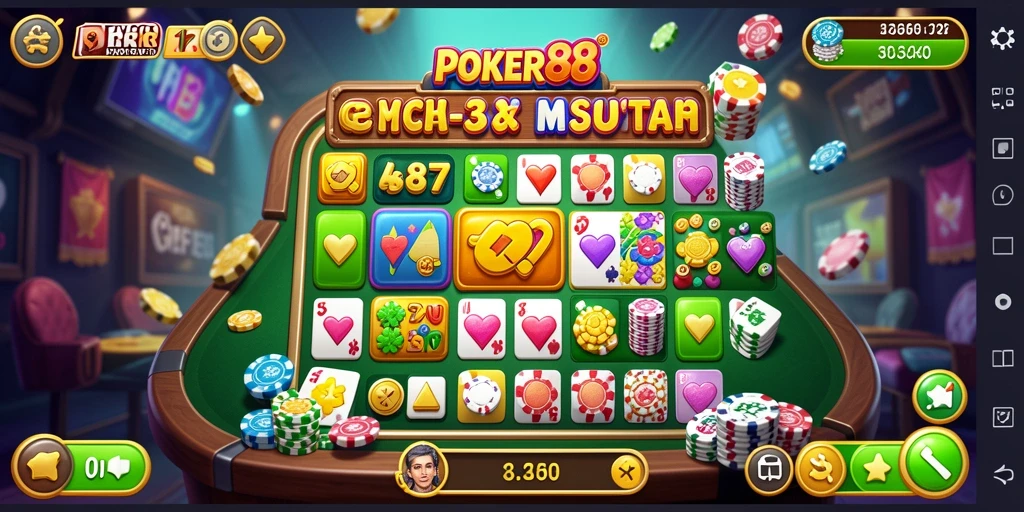 Tampilan gameplay POKER88 yang mengasyikkan dan penuh warna.
