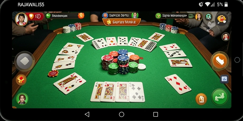 Tampilan screenshot gameplay Gaple yang mendebarkan.