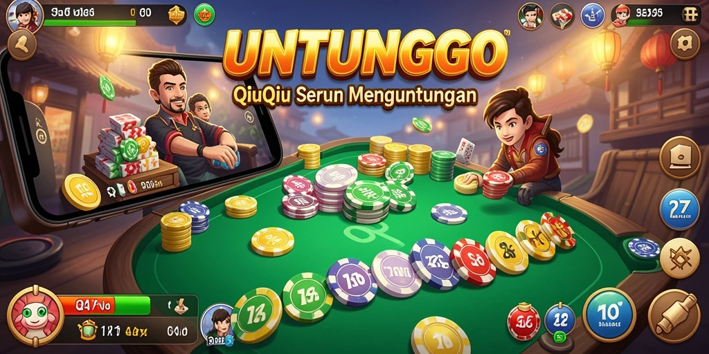 Tampilan gameplay QiuQiu yang seru dan mendebarkan.